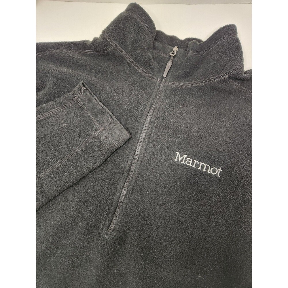 Marmot Pullover Men's XL Black Fleece Half Zip Lightweight‎ Outdoor Layer Hiking